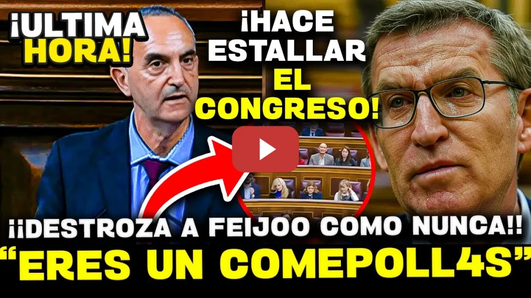 Embedded thumbnail for 💥 Diputado le SACA los COLORES al ANALFABETO de Feijóo ¡LAMEC*LOS de los BANCOS!
