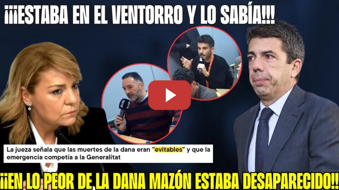 Embedded thumbnail for 💥SACAN los COLORES a Portavoz de MAZÓN: ¿Por qué se FUE de COMIDA en lo PEOR de la DANA? ¡Lo SABÍA!