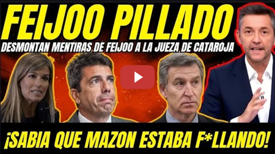 Embedded thumbnail for 🔥 ¡OJO! FEIJÓO PILLADO EN NUEVAS MENTIRAS: SABIA QUE MAZÓN ESTABA F*LLANDO EN EL VENTORRO