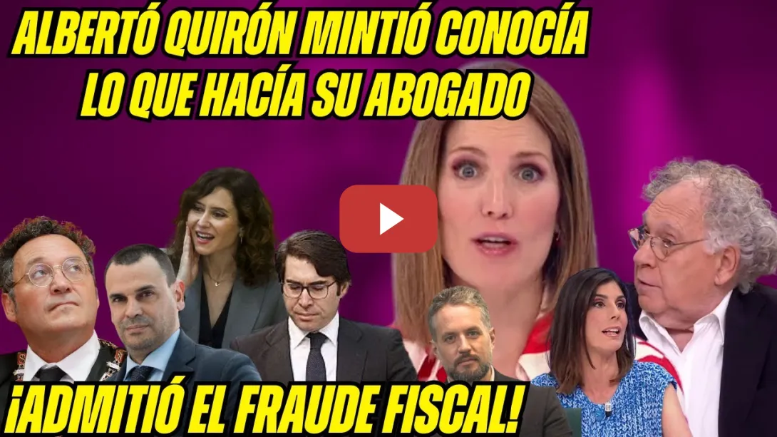 Embedded thumbnail for NO HAY PRUEBAS contra el FISCAL GENERAL. ALBERTO QUIRÓN MINTIÓ, SU ABOGADO DESMIENTE y ADMITE FRAUDE
