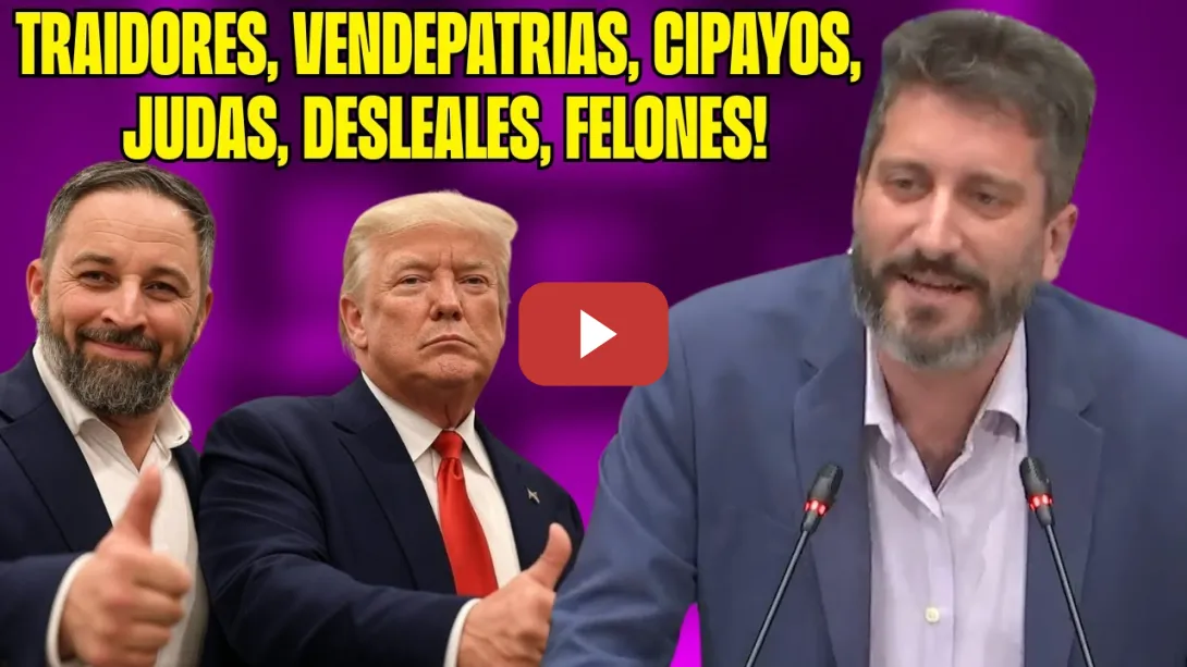 Embedded thumbnail for &quot;FELONES, TRAIDORES, JUDAS&quot; Víctor Egío le QUITA la CARETA a VOX ¡MAYORDOMOS de TRUMP!