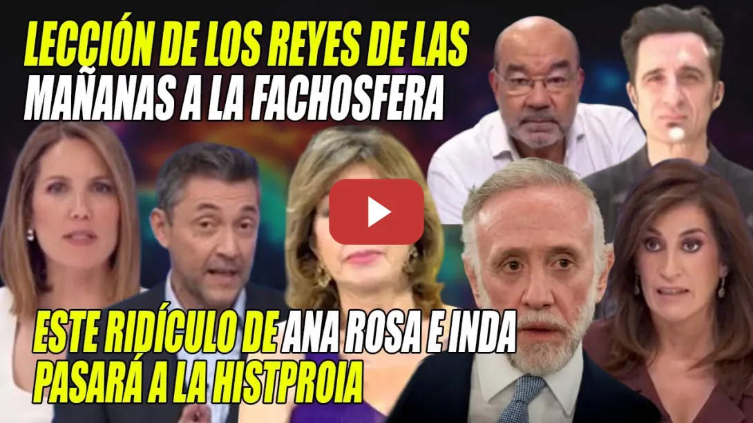 Embedded thumbnail for JAQUE a Ana Rosa de Intxaurrondo y Ruiz⚡Gallego y Martín LIQUIDAN la FACHOSFERA q no da MÁS de SÍ