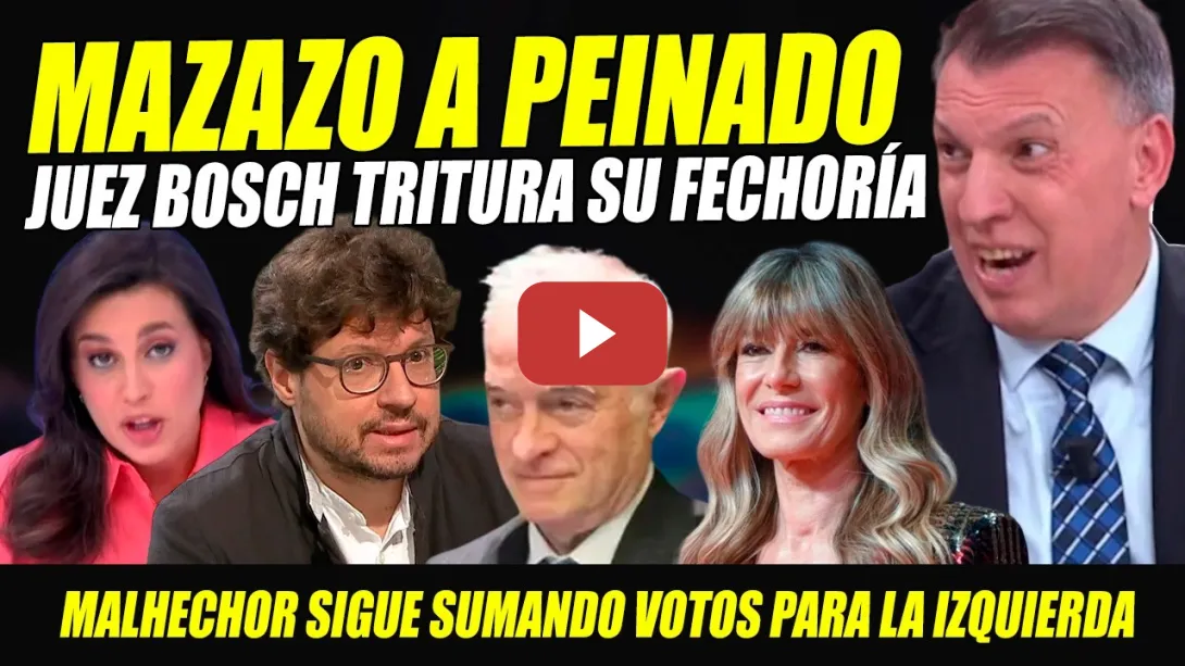 Embedded thumbnail for JUEZ BOSCH ABOFETEA A PEINADO POR DISPARATE CONTRA BEGOÑA ¡NO SE PUEDE EXIGIR Q PRUEBE CULPABILIDAD!