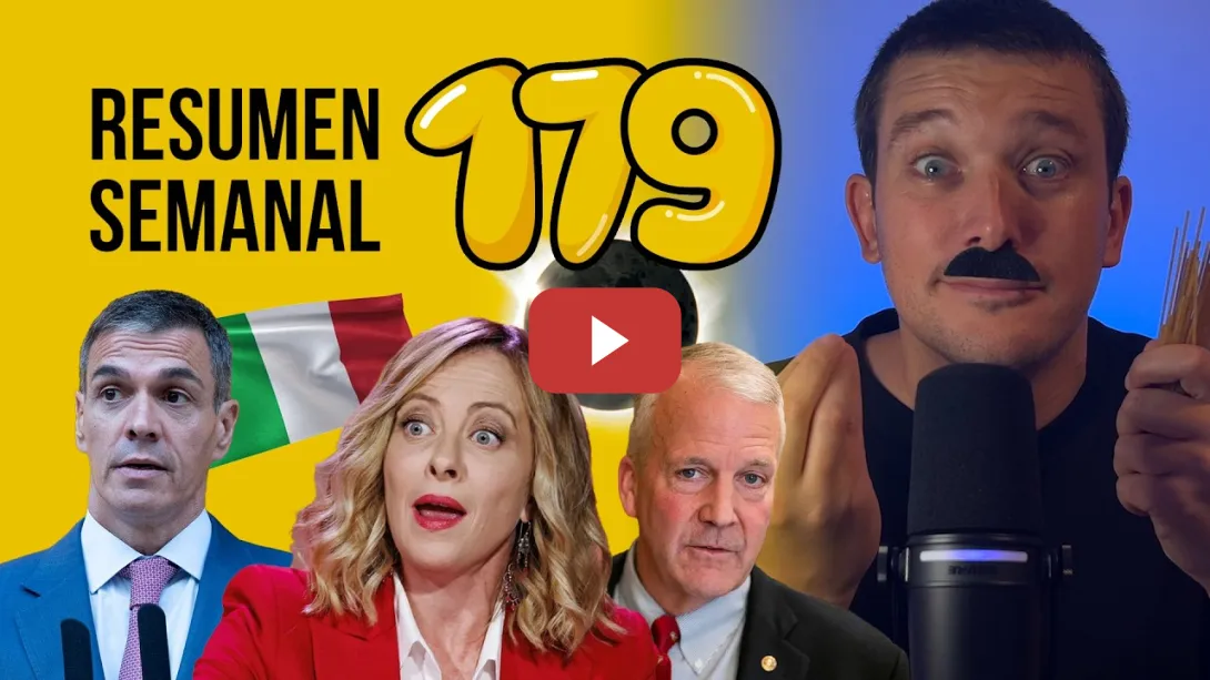 Embedded thumbnail for Sánchez VS Meloni, Eclipse Woke, Colombia y Dan Sullivan #ResumenSemanal 179 | Miguel Charisteas