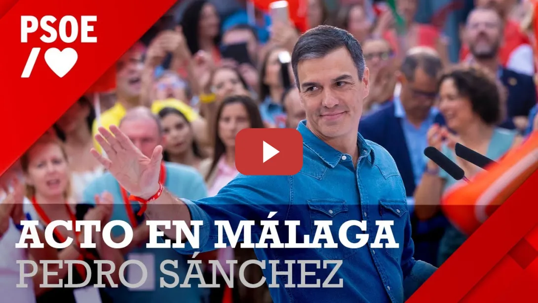 Embedded thumbnail for Acto de Pedro Sánchez en Málaga