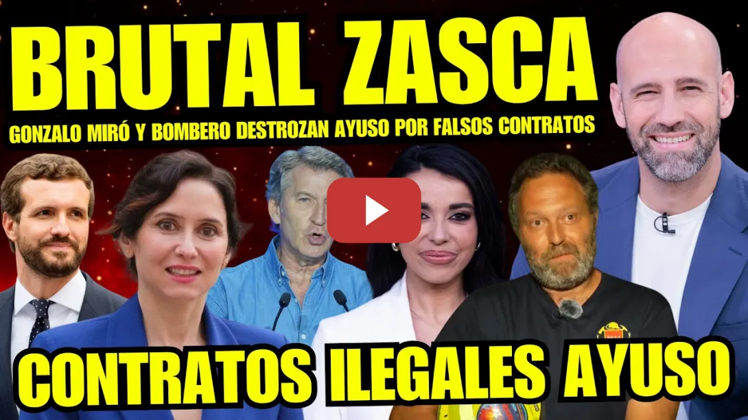 Embedded thumbnail for ¡BRUTAL! BOMBERO DEJA EN RIDÍCULO A AYUSO CON PRUEBAS NEGLIGENCIA "DESMONTA BULOS FALSOS CONTRATOS"