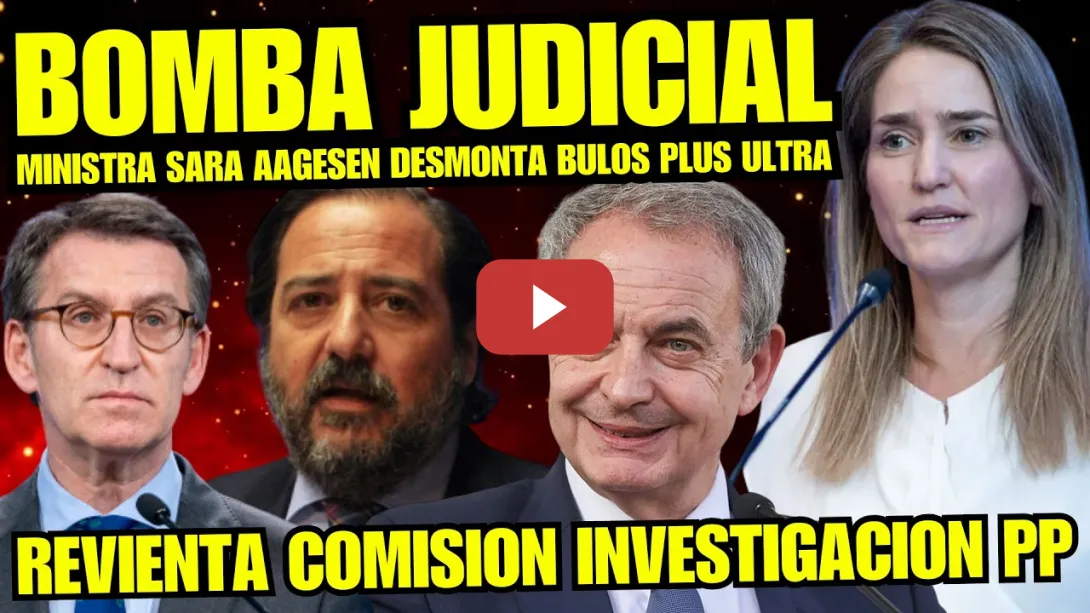 Embedded thumbnail for EXCLUSIVA PLUS ULTRA "SARA AAGESEN DESMONTA LOS BULOS SENADOR DEL PP QUE ABANDONA COMISIÓN"
