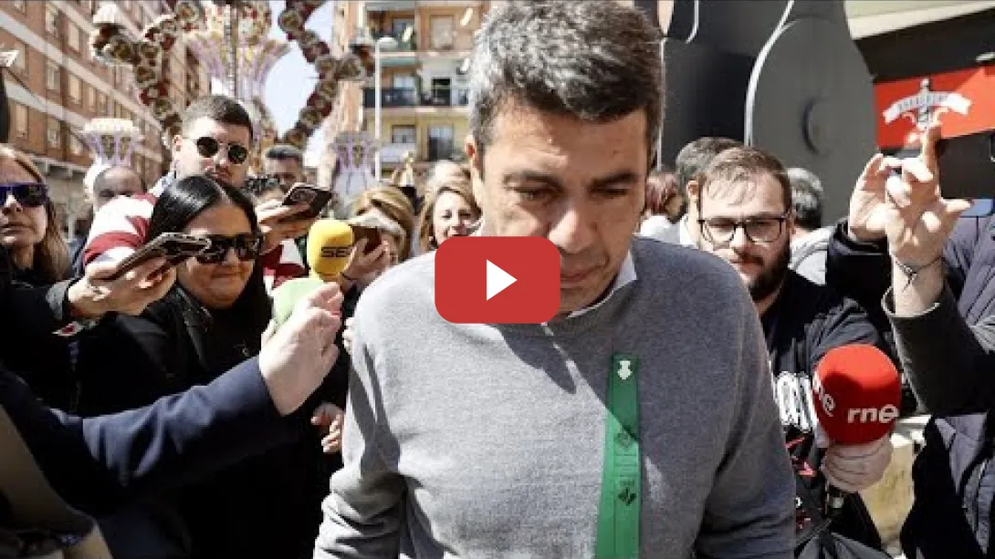 Embedded thumbnail for Mazón interrumpe su visita a las fiestas de Castellón por seguridad tras varias protestas
