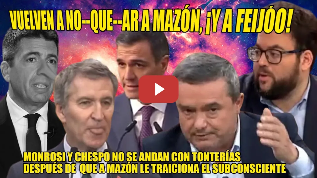 Embedded thumbnail for TROMPAZO a Feijóo y Mazón🔥Sánchez NOQUEA con su ANUNCIO mientras CRISPAN🔥Monrosi y Crespo RETRATAN