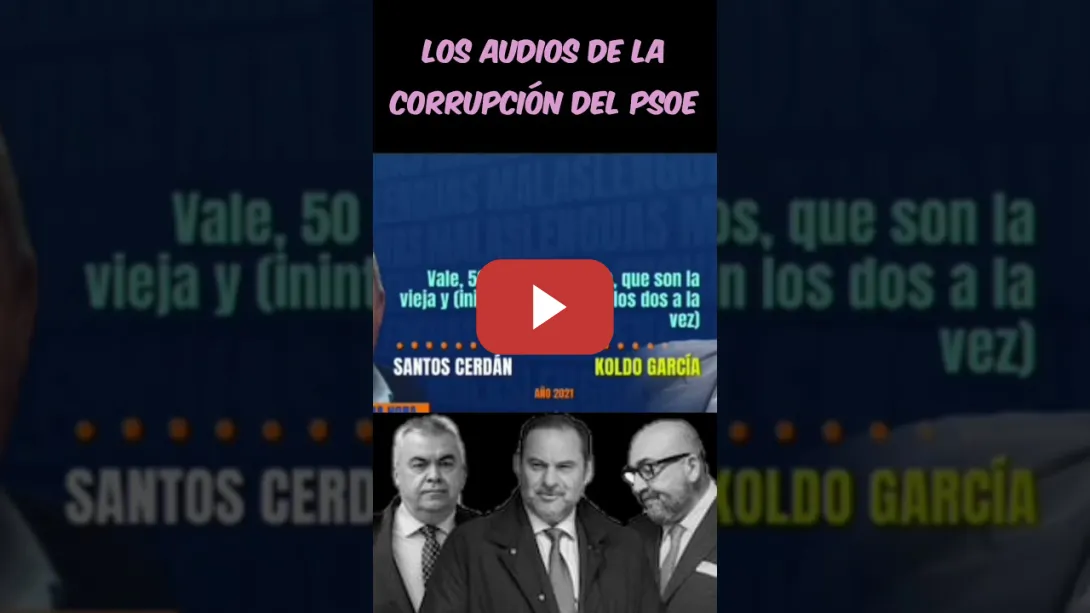Embedded thumbnail for LA CORRUPCIÓN DEL PSOE: los audios de Koldo, Cerdán y Ábalos