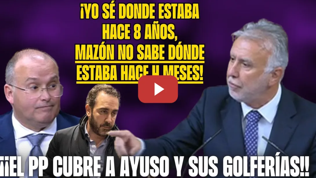 Embedded thumbnail for Ángel Víctor Torres ARRASA a TELLADO (PP) y ARRUINA las MENTIRAS de ALDAMA ¡Se les ATRAGANTA!
