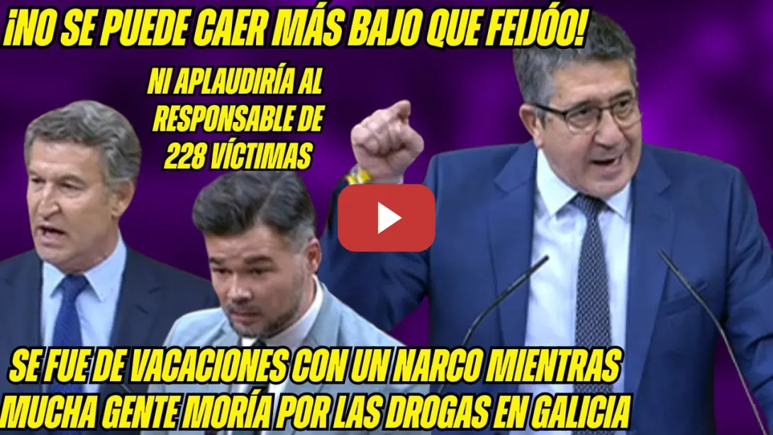 Embedded thumbnail for El SUCIO FEIJÓO ACUSA a SÁNCHEZ de BENEFICIARSE de PROSTÍBULOS ¡PATXI LÓPEZ y RUFIÁN lo ANIQUILAN!