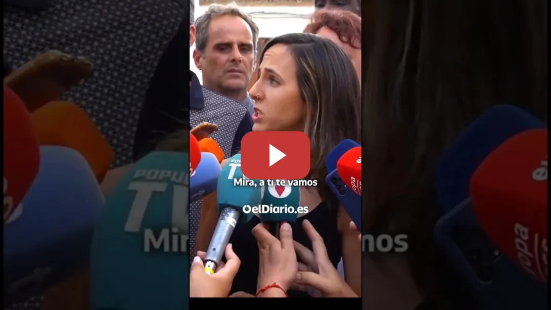 Embedded thumbnail for Ione Belarra pone en su sitio a Vito Quiles en Torre Pacheco y la gente echa a Ndongo