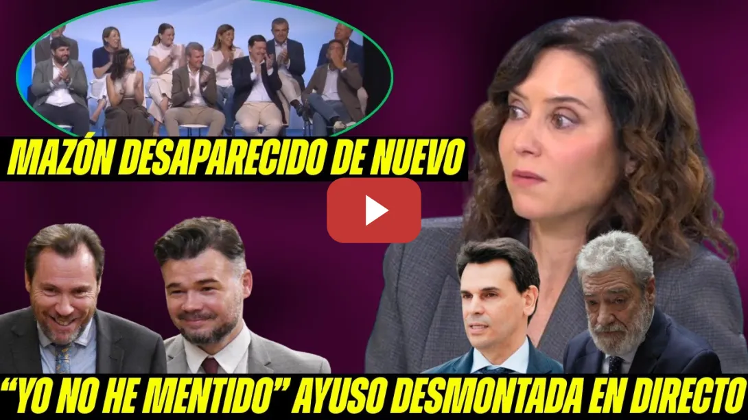 Embedded thumbnail for PILLADA AYUSO &quot;GONZÁLEZ AMADOR se LUCRÓ por ser SU PAREJA&quot; MAZÓN DESAPARECIDO ante otro TEMPORAL