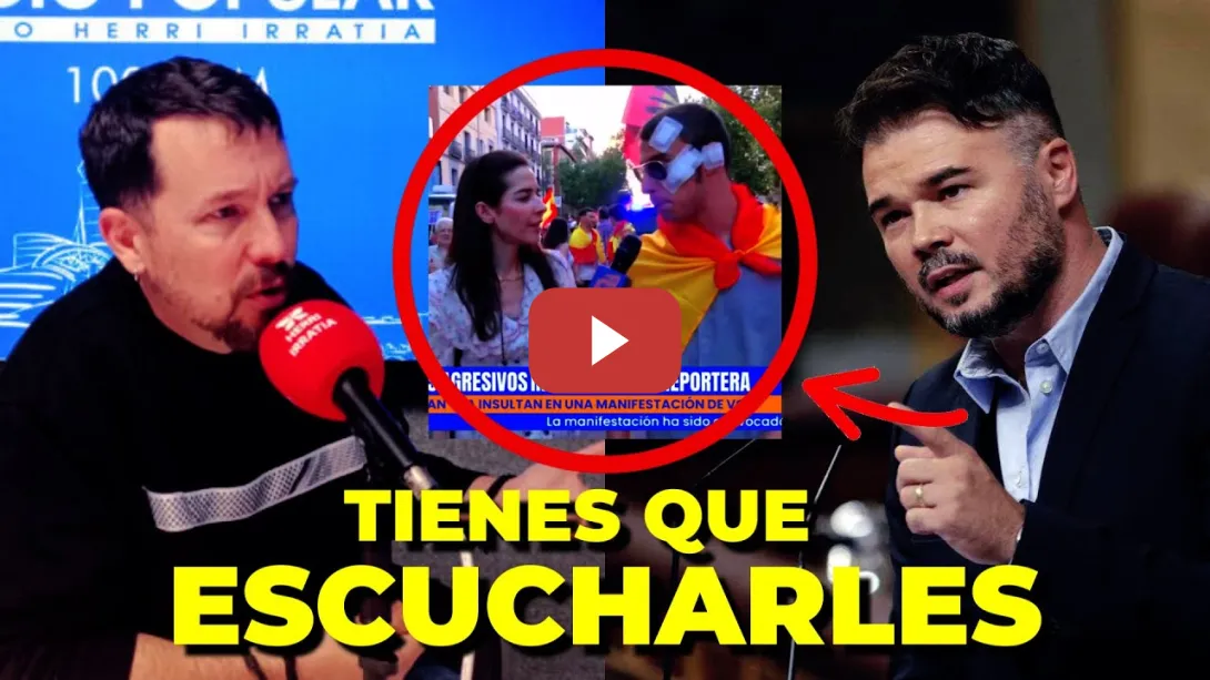 Embedded thumbnail for Gabriel Rufián y Pablo Iglesias se hacen virales por sus reflexiones ante el ascenso de la derecha