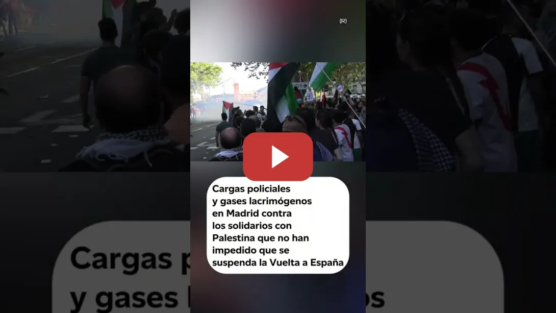 Embedded thumbnail for Cargas policiales y gases lacrimógenos no han impedido que se suspenda la Vuelta a España
