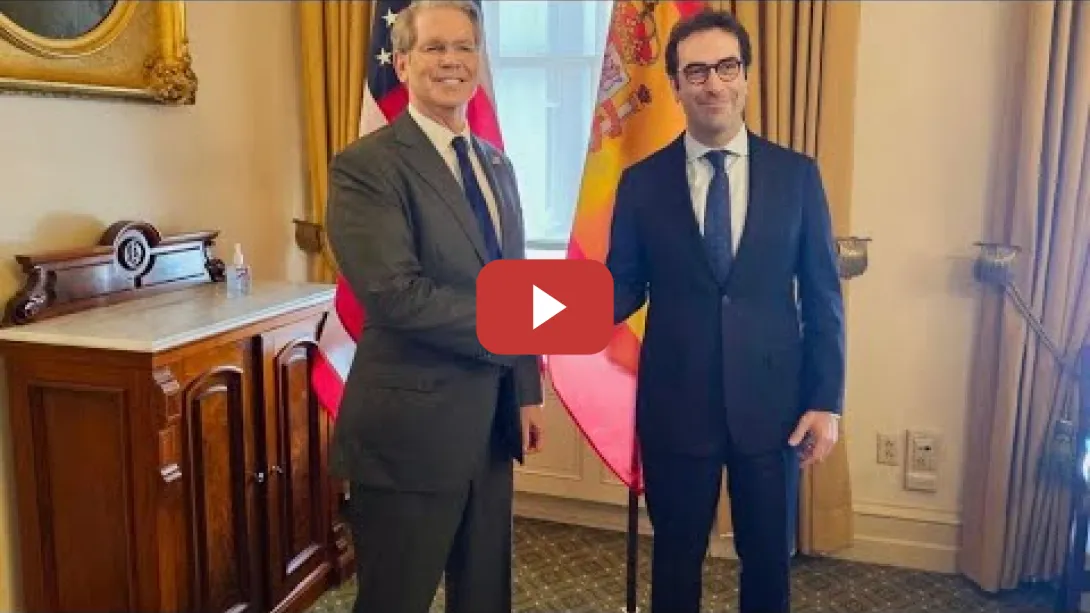 Embedded thumbnail for EEUU reclama a España subir el gasto en defensa y eliminar impuestos sobre servicios digitales
