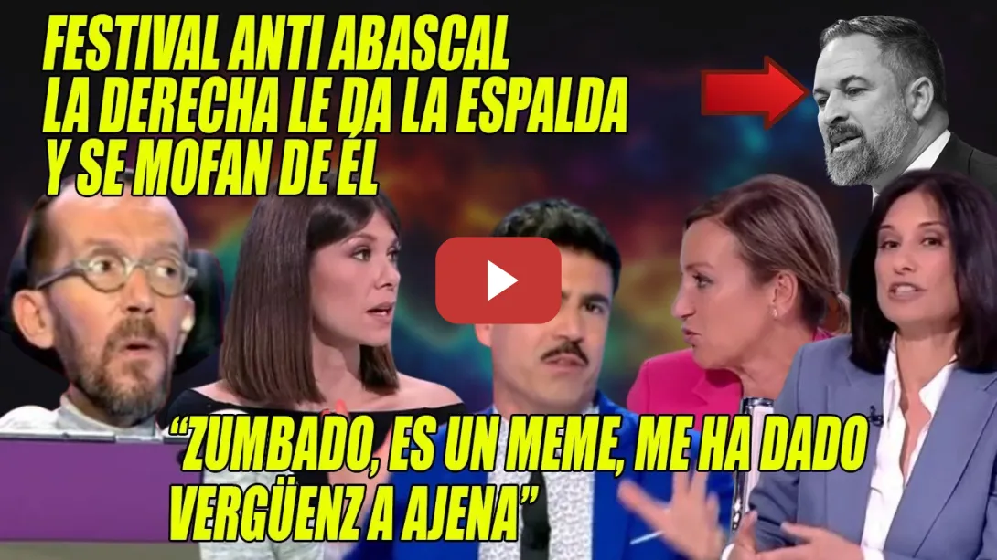 Embedded thumbnail for OJO, NO se MUERDEN la LENGUA contra Abascal🔥¿Trabajar?🔥&quot;ZUMBADO,CARICATURA,LASTRE para la DEMOCRACIA