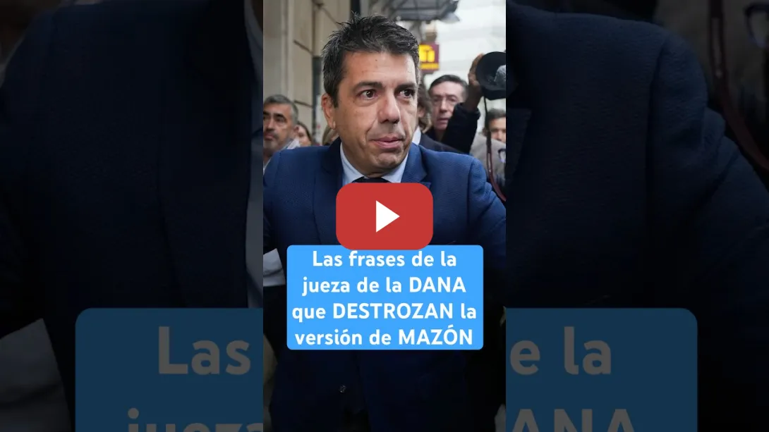 Embedded thumbnail for 👉La jueza de la #DANA DESTROZA la versión de #MAZÓN #valencia #política #shorts
