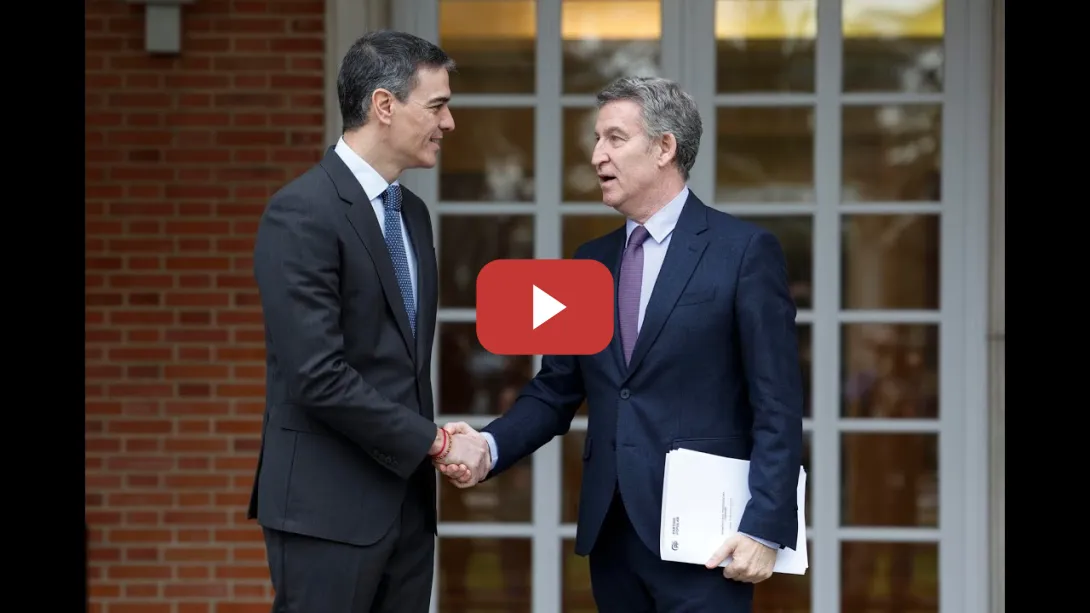 Embedded thumbnail for Sánchez recibe a Feijóo en Moncloa en su primer encuentro a solas desde diciembre de 2023