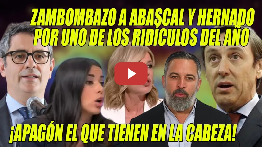 Embedded thumbnail for PILLADA y RIDÍCULO🔥CAEN H0STIAS como PANES a Rafa Hernando y Abascal x HIPERVENTILADOS🔥APAGÓN MENTAL