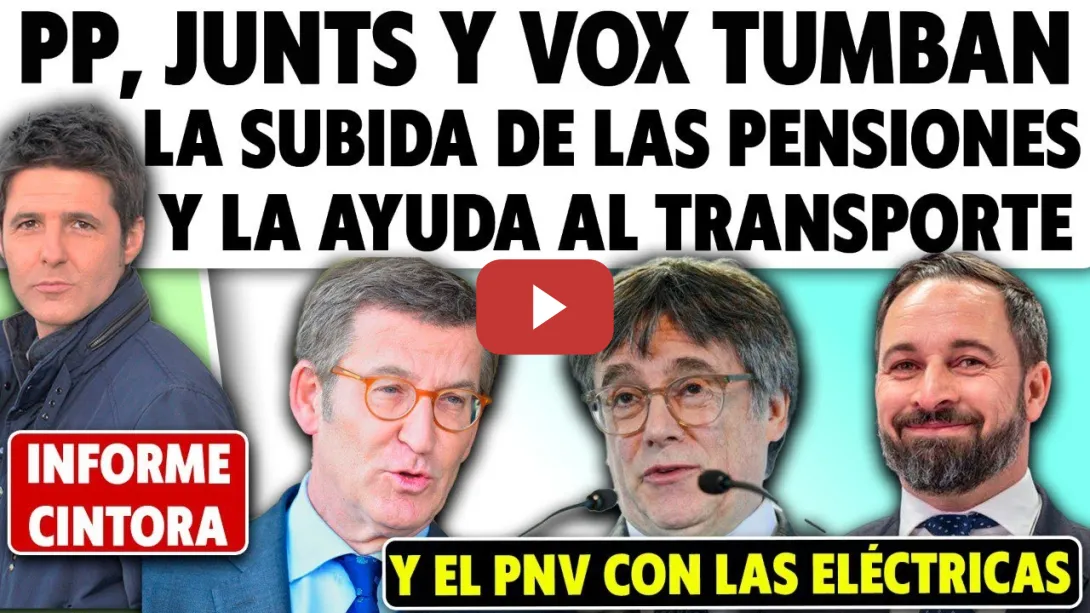 Embedded thumbnail for OJO. PP, JUNTS Y VOX UNIDOS CONTRA LAS MEDIDAS SOCIALES DEL GOBIERNO. PNV SE SUMA POR LAS ELÉCTRICAS
