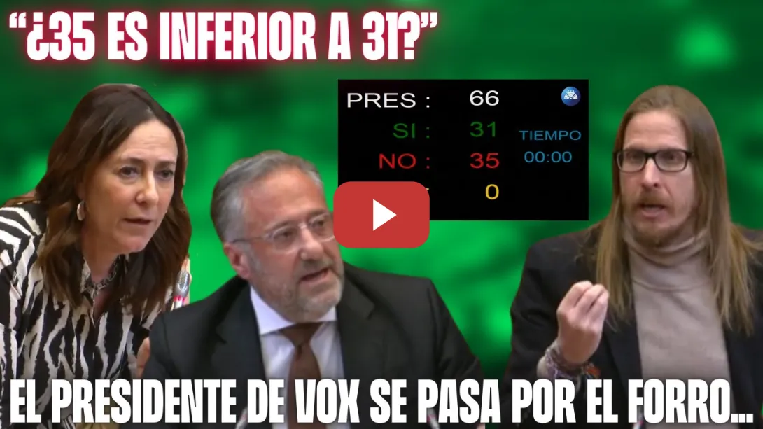 Embedded thumbnail for ¡ESPERPENTO! 😱 El Presidente de las Cortes de CyL APRUEBA una propuesta ¡Con MÁS VOTOS EN CONTRA!