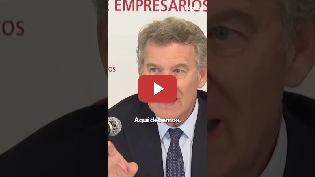 Embedded thumbnail for El momento en que FEIJÓO aseguró ante un grupo de empresarios abordar el "cáncer" de las bajas