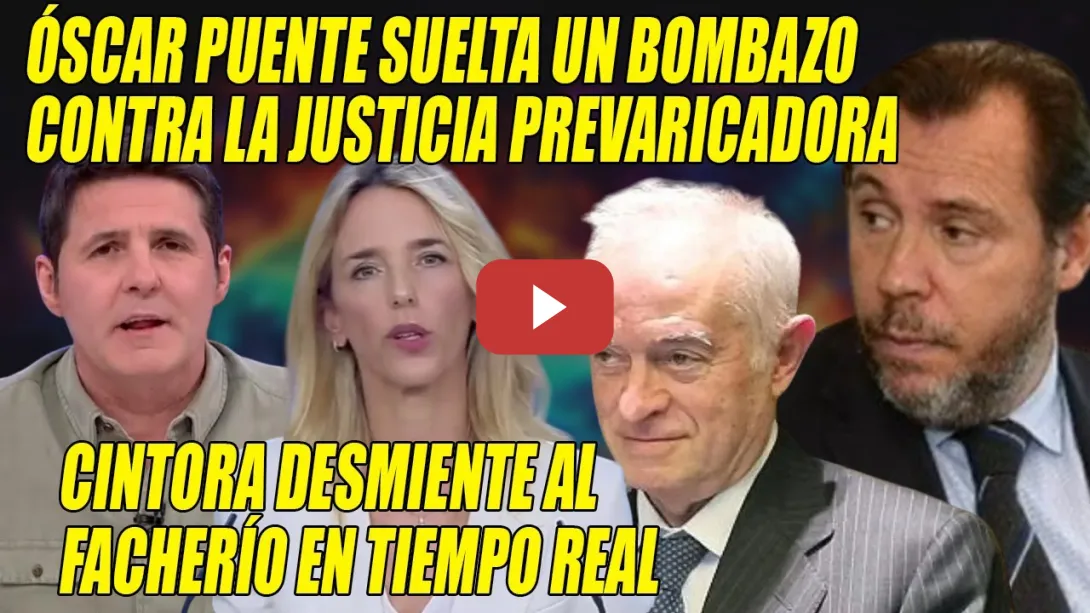 Embedded thumbnail for BOMBAZO de Óscar Puente SEÑALANDO al VERDADERO CULPABLE💥Cintora FRENA en SECO u un BULO y Aroca TOP💥