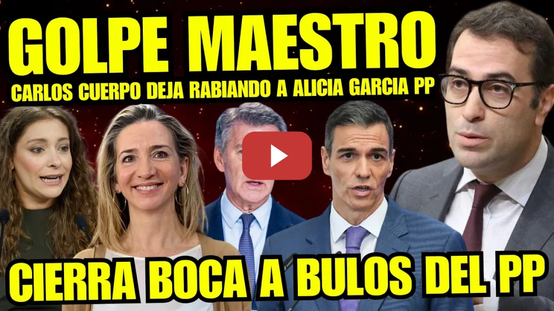 Embedded thumbnail for APLAUSOS A CARLOS CUERPO QUE HUMILLA A ALICIA GARCÍA PP POR EL NARCOTRÁFICO DE FEIJÓO
