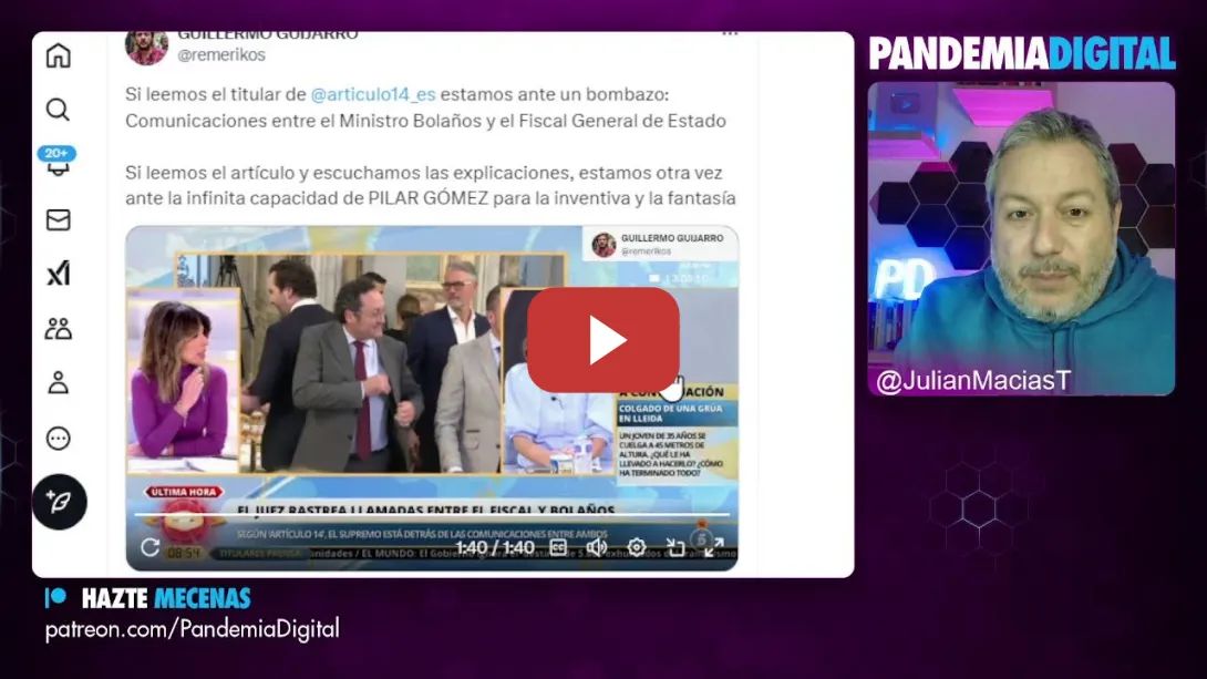 Embedded thumbnail for MAR declara. Desokupa amenaza Irene Montero. Ndongo vs Pardo de Vera. Elon y Trump vs el mundo