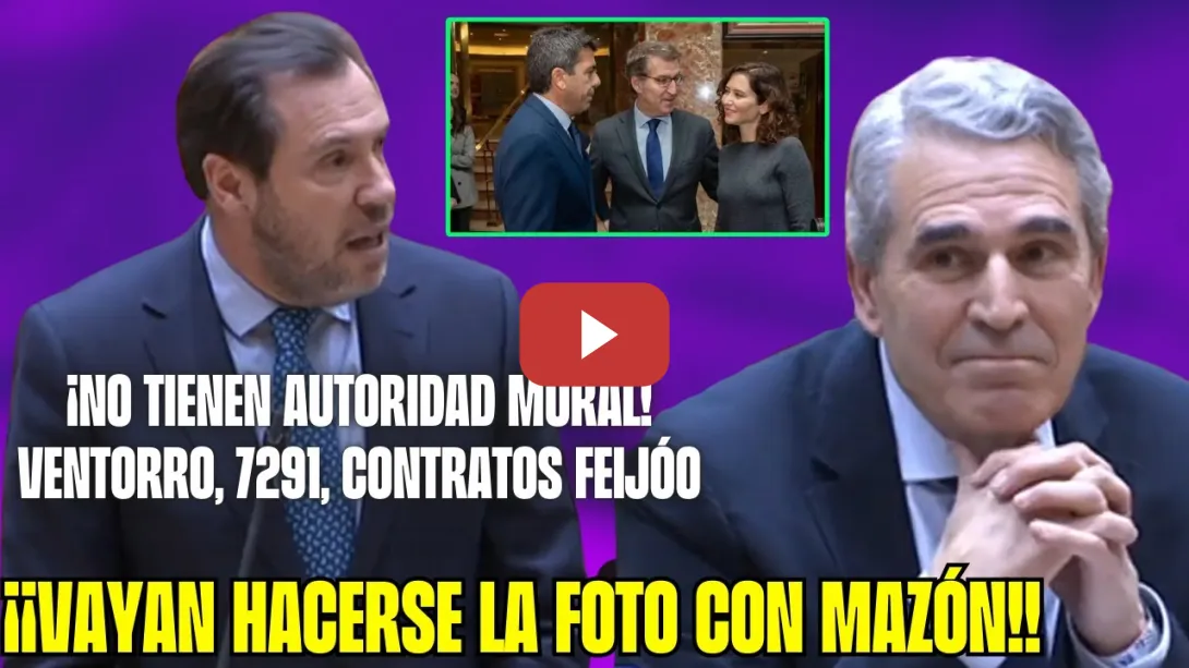 Embedded thumbnail for Óscar Puente AMARGA el &quot;SHOW&quot; a Sanz Vitorio (PP): ¿La AUDITORIA del Ventorro, 7291, HERMANA FEIJÓO?