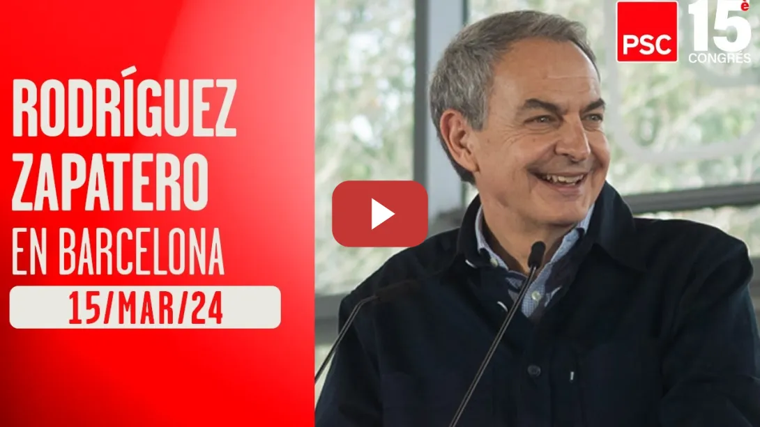 Embedded thumbnail for José Luis Rodríguez Zapatero inaugura el Congreso del PSC