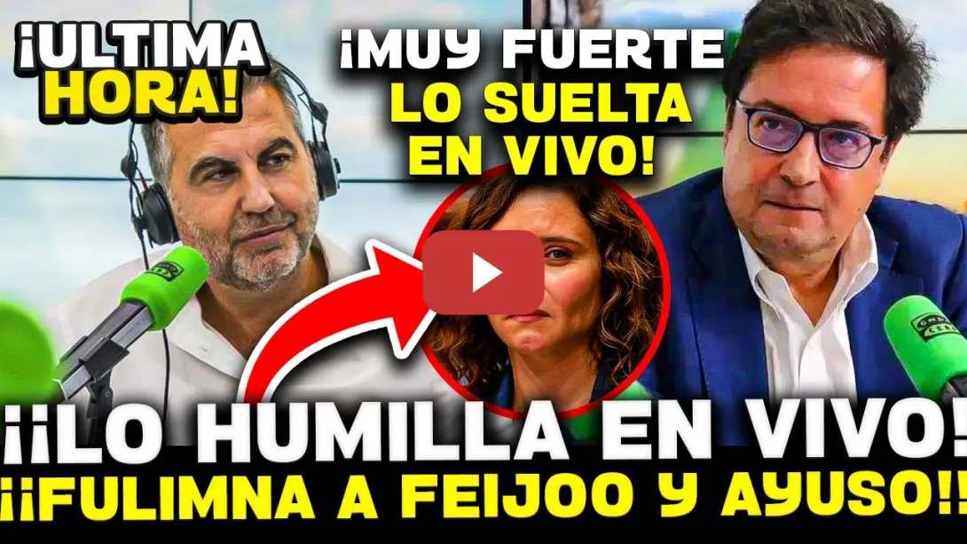 Embedded thumbnail for 💥ÓSCAR LÓPEZ SE MERIENDA a ALSINA en DIRECTO y FULMINA a FEIJÓO y AYUSO con un DISCURSO BRUTAL🔥😱