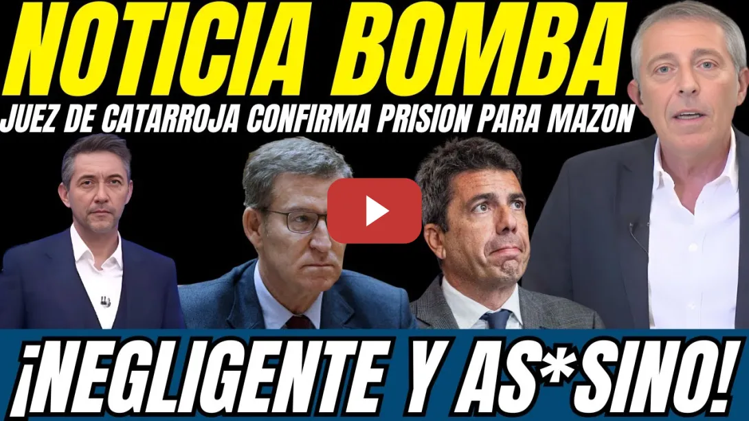 Embedded thumbnail for 💥 ¡Mazón ACORRALADO! La JUEZA de CATARROJA lo MANDA a PRISIÓN  ¡BOMBAZO de M.A Campos!