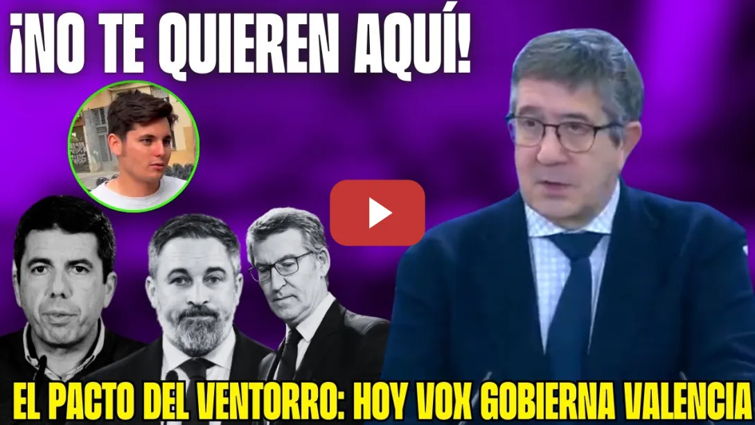 Embedded thumbnail for Patxi López HUNDE a VITO QUILES. Tellado DEFIENDE a MAZÓN &quot;El Pacto del Ventorro entre PP y VOX&quot;