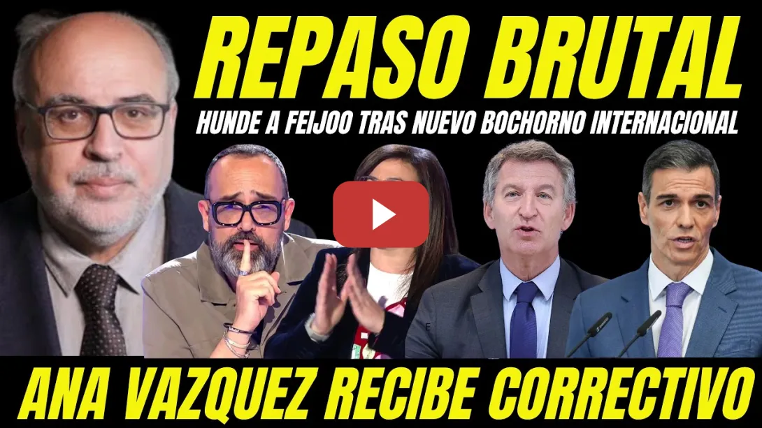 Embedded thumbnail for ENRIC JULIANA HUNDE EN LA MISERIA A FEIJÓO Y ANA VÁZQUEZ RECIBE CORRECTIVO POR MALEDUCADA CHILLONA