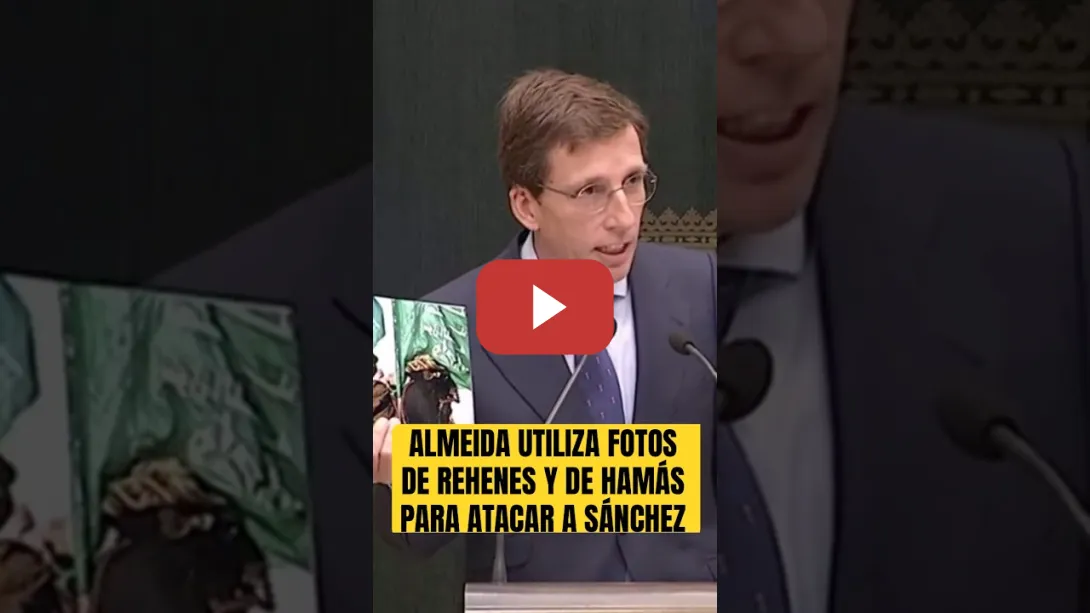 Embedded thumbnail for Almeida utiliza fotos de rehenes y de Hamás para criticar a Sánchez: “Sus nuevos amigos”
