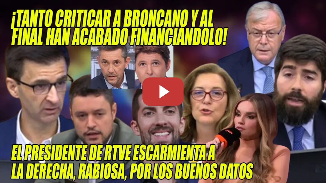 Embedded thumbnail for SE LÍA💢Presidente de RTVE ESCARMIENTA a Mariscal y Mejías💢Broncano, Melody, Eurovisión, Cintora-Ruiz