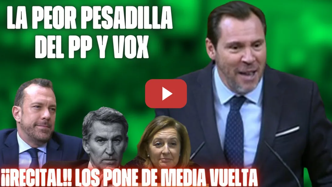 Embedded thumbnail for Óscar Puente DEJA por los SUELOS a PP y VOX y DESMONTA las FALACIAS de ALDAMA💥 ¡¡MALOS PERDEDORES!!