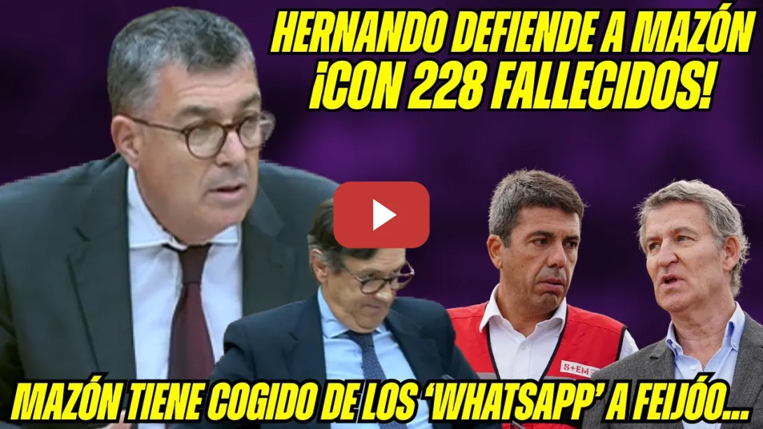Embedded thumbnail for Enric Morera hace ENTRAR en PÁNICO al PP ¡HUMILLAN a HERNANDO! ¿POR QUÉ PROTEGEN a MAZÓN? ¿FEIJÓO?