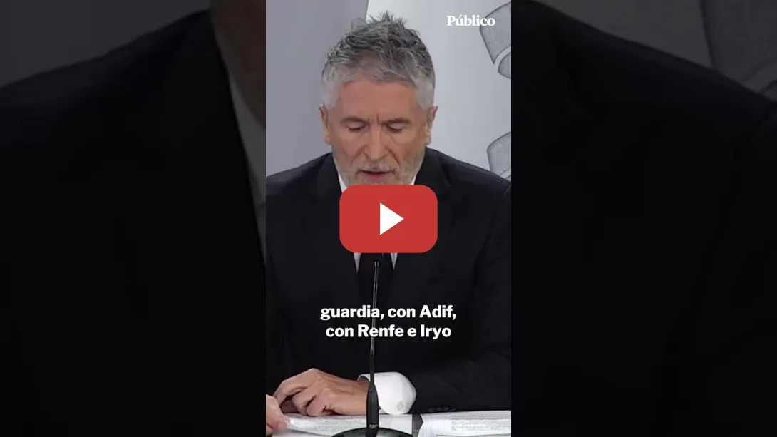 Embedded thumbnail for Marlaska, sobre el accidente en Adamuz: "Será necesario inspeccionar la rodadura del tren Iryo"