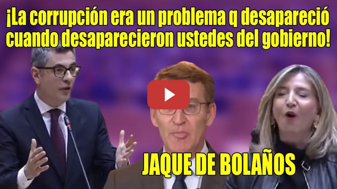 Embedded thumbnail for Bolaños HUNDE a esta senadora SUBIDITA del PP por el resultado en Galicia y HACE RABIAR a su BANCADA