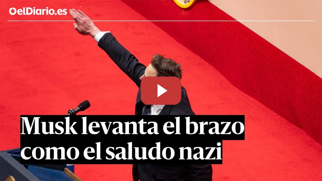 Embedded thumbnail for ELON MUSK levanta el brazo como el SALUDO NAZI en la investidura de DONALD TRUMP