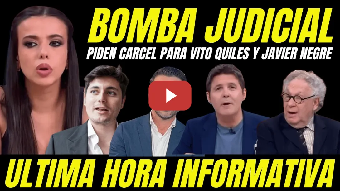 Embedded thumbnail for BOMBAZO "FISCALÍA PIDE CÁRCEL PARA VITO QUILES Y JAVIER NEGRE POR DELITOS DE ODIO"