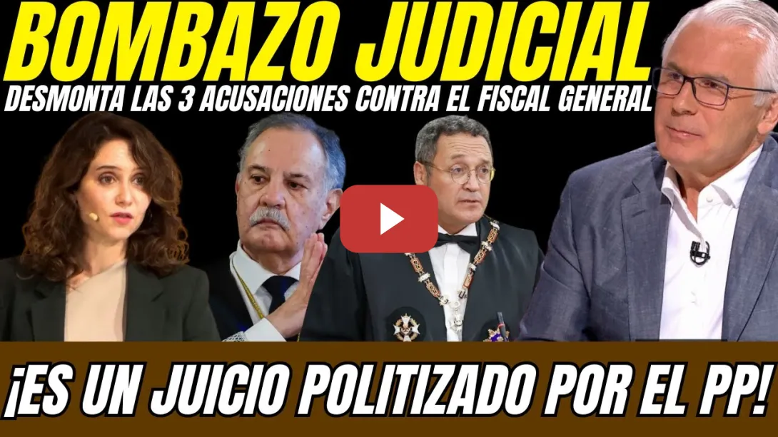 Embedded thumbnail for 💣 Baltasar Garzón DENUNCIA MANIPULACION de la UCO en el JUICIO contra el Fiscal General