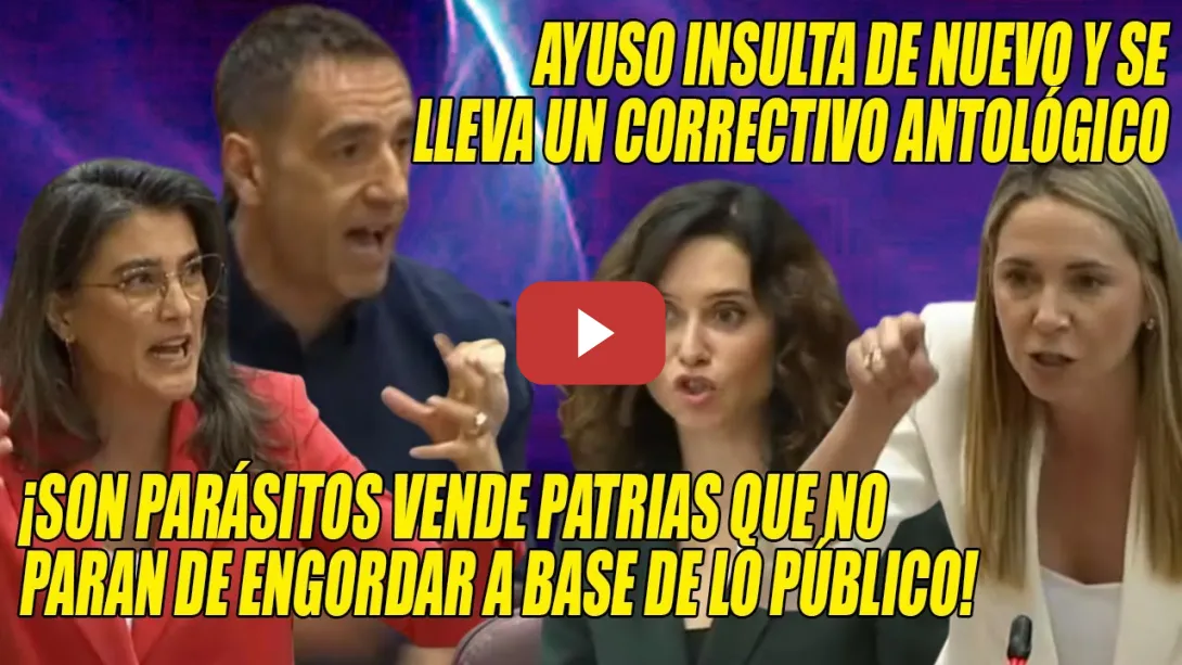 Embedded thumbnail for OJO a la PALIZA q le dan a Ayuso,Delgado-Espinar-Bergerot🔥¡PARÁSITOS, se FROTAN las manos con CAOS!