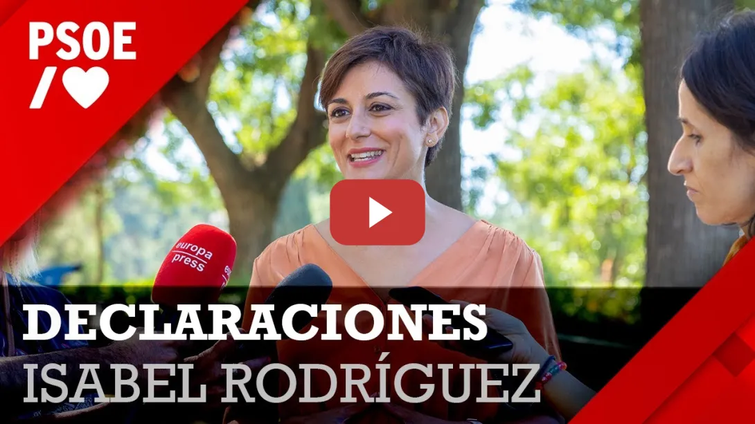 Embedded thumbnail for Declaraciones de Isabel Rodríguez