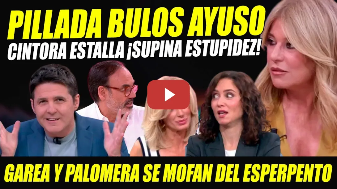 Embedded thumbnail for CINTORA NO SE CONTIENE CONTRA BULOS AYUSO.SE MOFAN PALOMERA Y GAREA. MIGRANTES POBRES CON MÓVILES