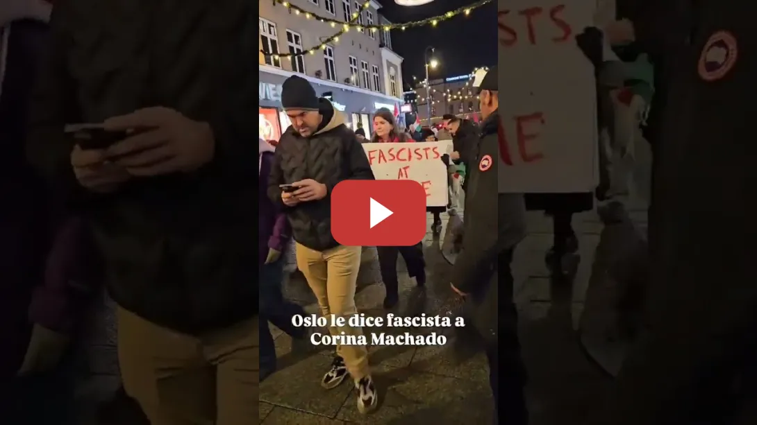 Embedded thumbnail for En Oslo protestan por la nueva Premio Nobel de la Paz que pide una invasión militar en Venezuela